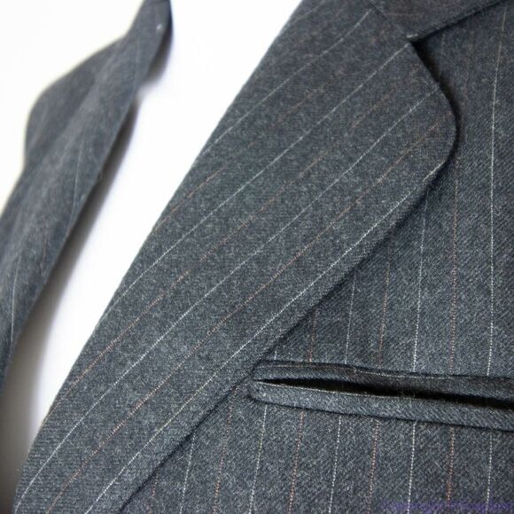 Vintage Cassidy women's 100% wool pinstripe grey blazer, size 4 - Picture 6 of 16